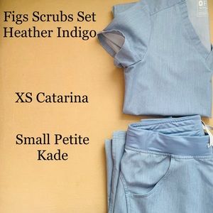 Figs Heather Indigo XS Catarina & SP Kade Set
